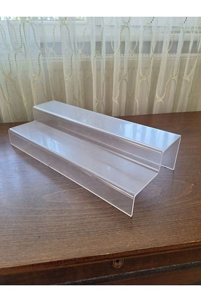 BUBİSTUDİOS Seha Plexi 500+ ml 2 Tier Ladder Stand - 3 mm Clear Acrylic
