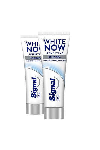 Signal معجون أسنان White Now Sensitive لتبييض الأسنان الحساسة 75 مل × 2