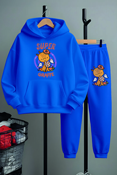 MYADA Special Design Super Gıraffe Printed Παιδική Φόρμα Σετ 22544