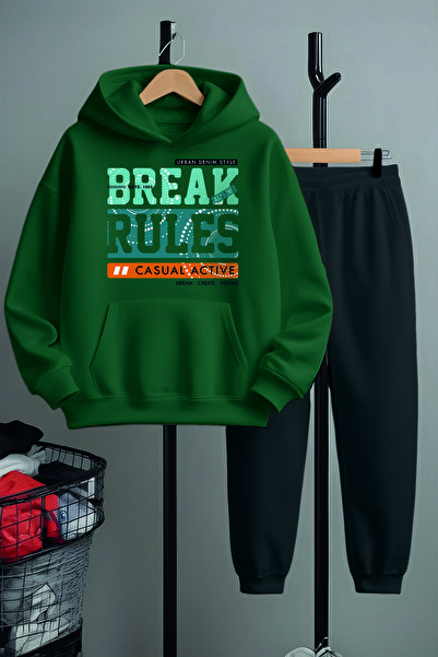 MYADA Urban Denim STYLE Break Rules Σετ φόρμας με στάμπα στο κάτω μέρος 22492