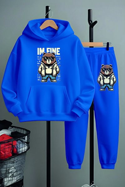 MYADA New Season I'm Style Teddy Bear εμπριμέ κάτω και επάνω παιδική φόρμα φό...