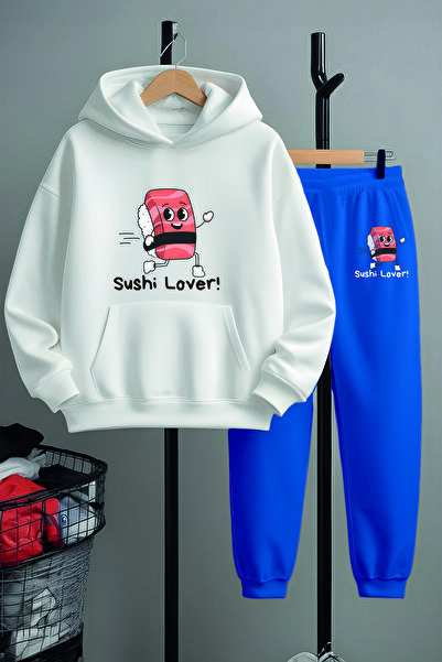 MYADA Set de trening în stil imprimat pentru iubitor de sushi pentru băiat 22688