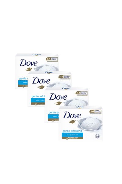 Dove Beauty Cream Bar Solid Beauty Soap Gentle Exfoliating Moisturizing Effect 90 G X4 Pieces