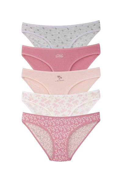 Dominant Chiloți flexibili din bumbac multicolor pentru femei, pachet de 5