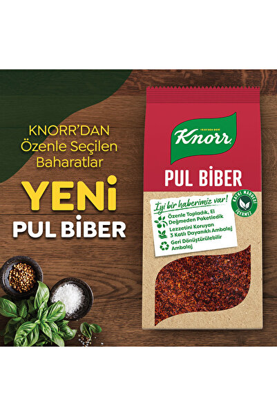Knorr Baharat Serisi Pul Biber 65gr Karabiber 60gr Kuru Nane 25gr Kekik 20gr