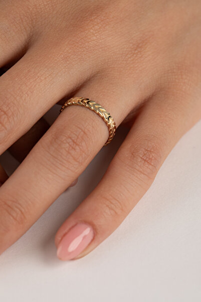 Kolyecik 14 Ayar Altın Başak Yüzük