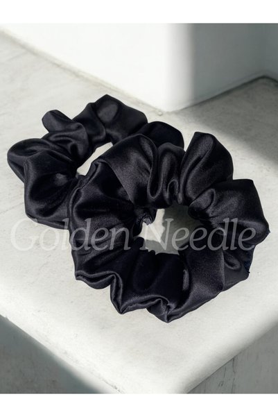 Golden Needle Siyah Renk Isısız Saç Şekillendirici Saç Sosisi Saten Toka Seti