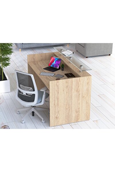 Mahmayi R06 Sand Gladstone Office Reception Desk - 160cm