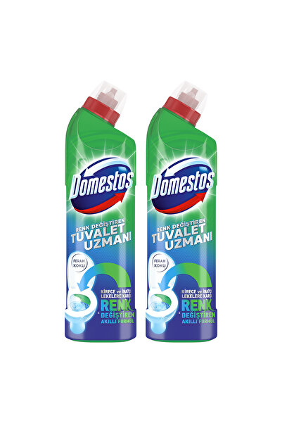 Domestos Tuvalet Temizleyici Renk Değiştiren Tuvalet Uzmanı Kireç Çözücü 750 ml 2 Adet