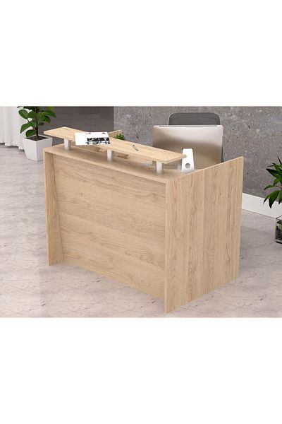 Mahmayi R06 Sand Gladstone Office Reception Desk - 120cm