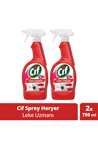 Cif Her Yer Leke Uzmanı Halı Koltuk Mutfak Temizleyici 750 ml X2