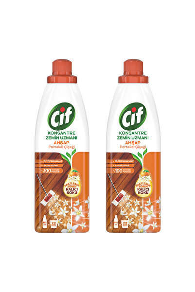 Cif Konsantre Zemin Uzmanı Ahşap Portakal Çiçeği %100 Temizlik Ve Parlaklık 895 ml 2adet