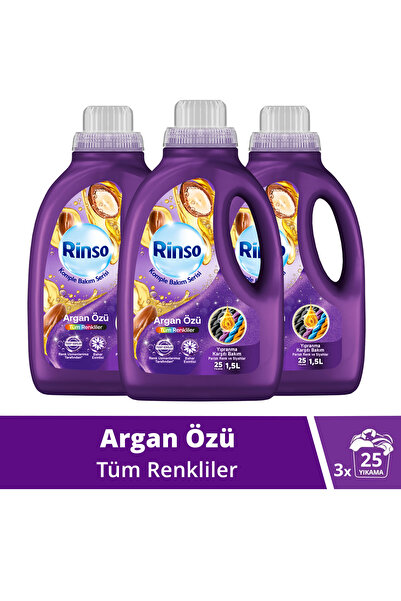 Rinso Sıvı Çamaşır Deterjanı Komple Bakım Serisi Argan Özü Tüm Renkliler Için...
