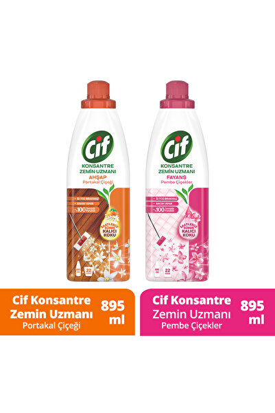 Cif Konsantre Zemin Uzmanı Ahşap 895 ml Konsantre Zemin Uzmanı Fayans Pembe Ç...