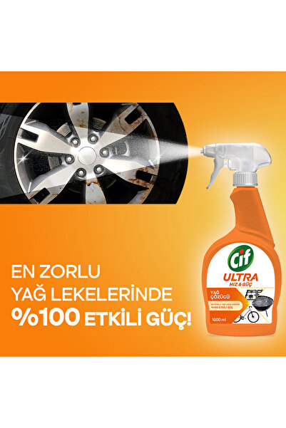 Cif Ultra Hız & Güç Yağ Çözücü Sprey Leke Ve Kir Çıkarıcı 1000 ml