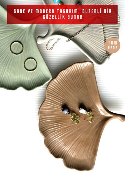 tambana 3 Renk Sunumluk Takı Tabağı Dekoratif Tepsi Obje Seti 3 Parça Model 19