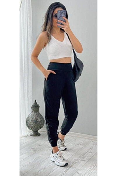 MaSoMi Skinny Black Trousers