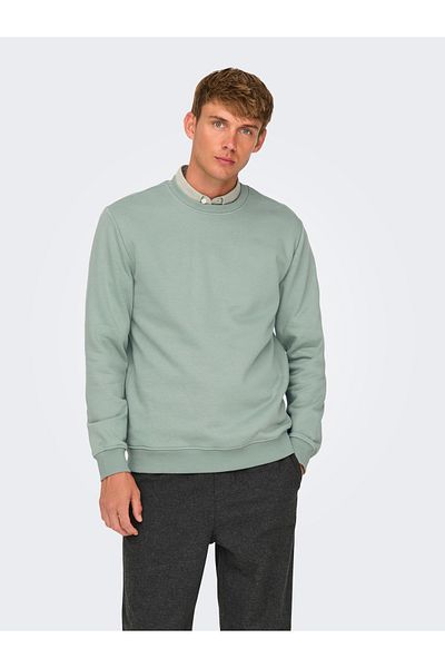 Only & Sons Onsconnor Reg Crew Neck Sweatshirt - 22029226   Chinois Green