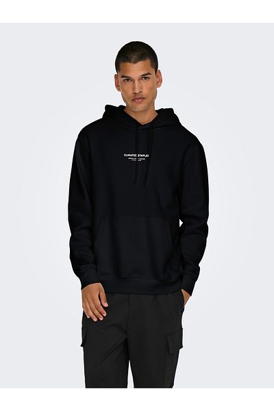 Only & Sons Onscurated Reg Hoodie Sweat Noos 22030921 Black