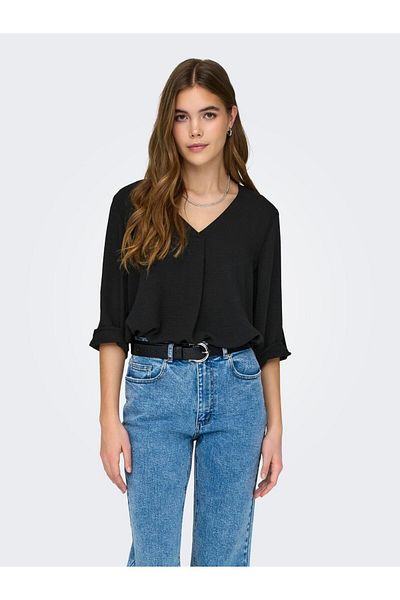 JDY Jdydivya Wvn Noos 15226911   - Black 3/4 Sleeve Shirt