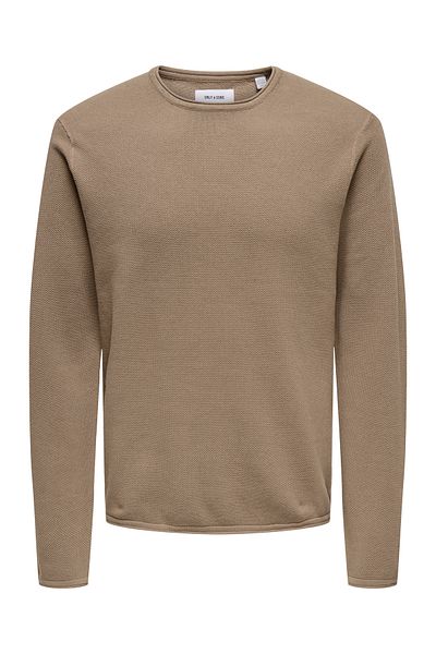 Only & Sons Onsfelix Reg 12 Crew Knit Noos 22029042 Desert Taupe
