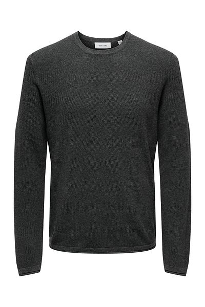 Only & Sons Onsfelix Reg 12 Crew Knit Noos 22029042 Dark Grey Melange