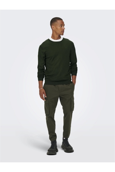 Only & Sons Onswyler Life Reg 14 Ls Crew Knit Noos 22020088 Rosin