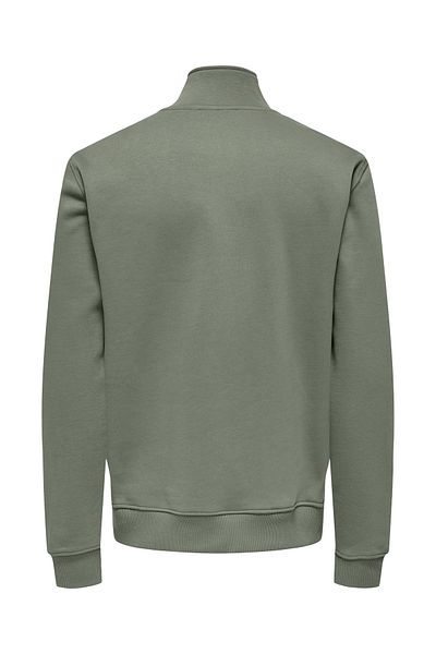 Only & Sons Unspült Reg Half Zip Sweatshirt - Castor Grey 22030922