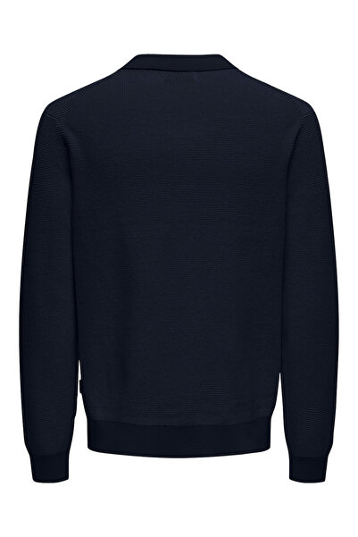 Only & Sons Onsmatteo Ls Zip Polo Noos 22032257 Dark Sapphire