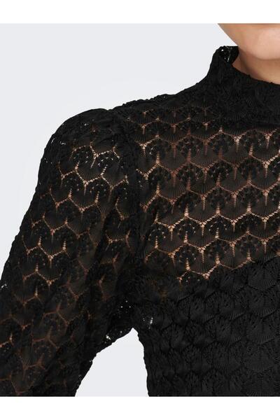 JDY Jdyavery Jrs Noos 15268408   Black L/S Lace Top
