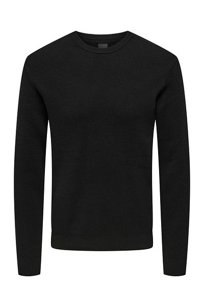Only & Sons Onsphil Reg 12 - Struc Crew Color Noos 22022855   Black