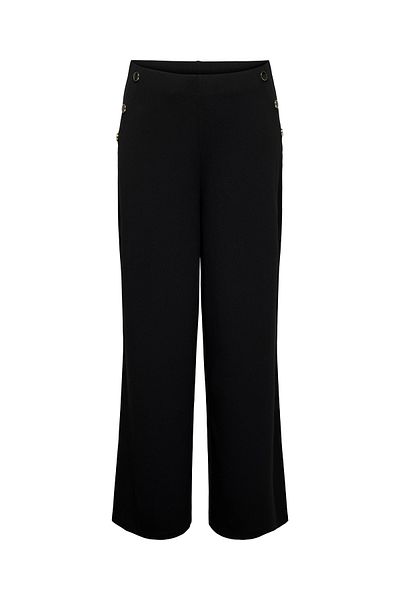 JDY Jdygeggo Jrs Noos 15343979   Black Button Pants
