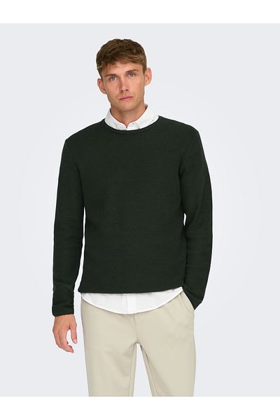 Only & Sons Onseric Reg 12 Struc Crew Knit Noos 22029952 Rosin