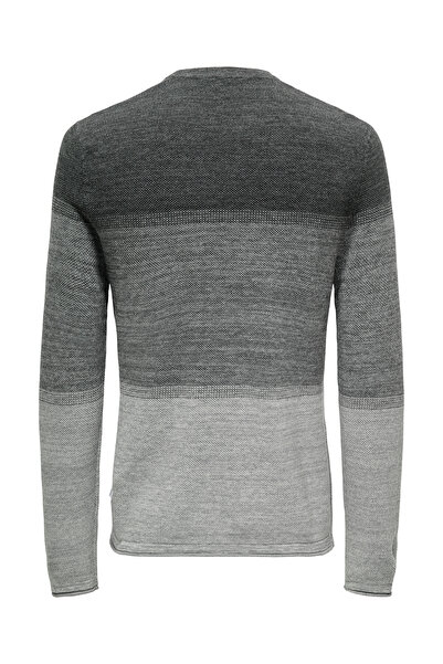 Only & Sons Onsfelix Reg 12 Crew Knit Noos 22029042   Hellgraues Melange