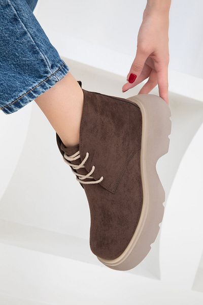 SOHO Kaffee Wildleder 19928 Stiefel & Bootie