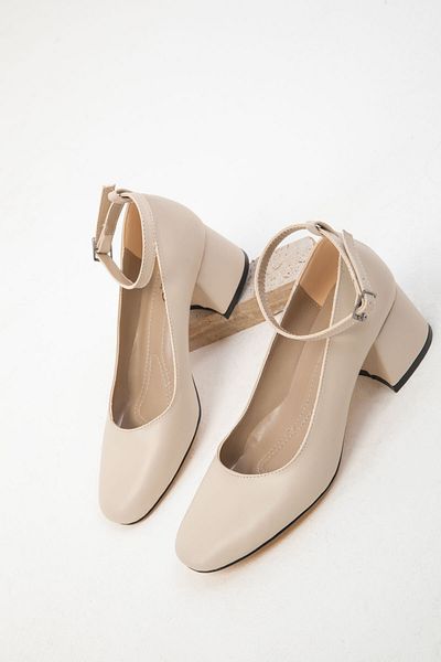 SOHO 19917 Model Beige Women's Classic Heeled Shoes
