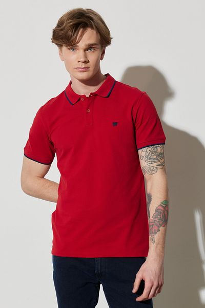 WRANGLER Red Regular Fit Crew Neck 100% Cotton T-Shirt