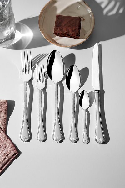 Nehir Fulya Satin knife and Spoon Set for 12 People - 72 Pieces Boxed