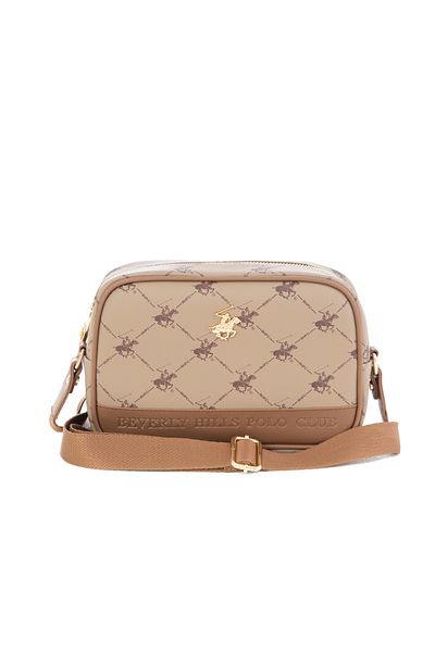 Beverly Hills Polo Club Damska lekka torba na ramię taupe - 05BHPC07