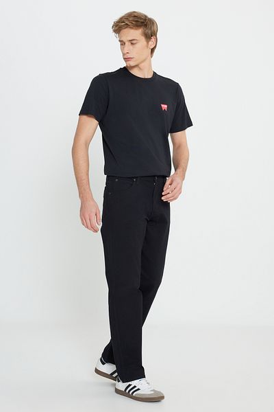 WRANGLER High Waist Stretch Black Jeans - Straight Fit Texas Authentic Men's Jeans