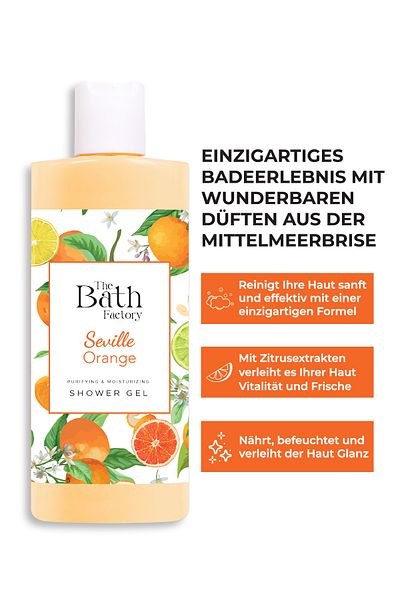 THE BATH FACTORY Moisturizing and nourishing shower gel with citrus flavour 400 ML