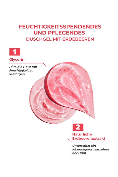 THE BATH FACTORY Feuchtigkeitsspendendes und pflegendes Duschgel mit Erdbeergeschmack 400 ML