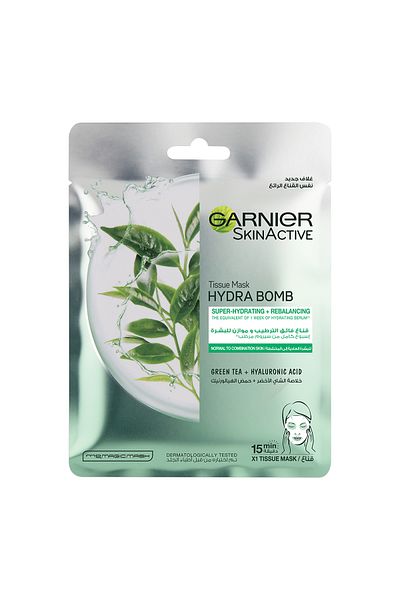 Garnier SkinActive Green Tea Hydrating Face Tissue Mask for Normal to Oily skin 32g