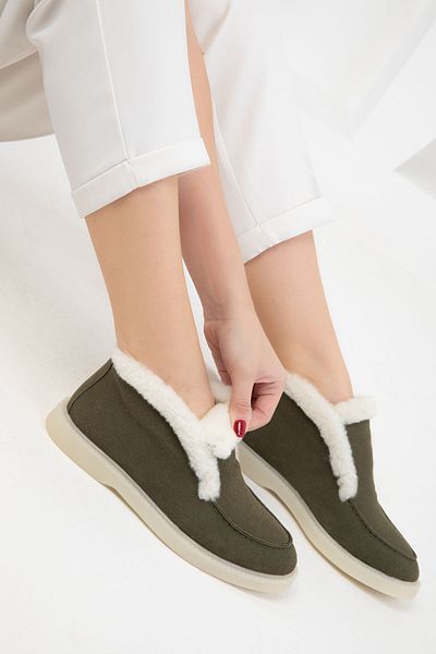 SOHO Khakifarbene Wildleder-Damenstiefel – Modell 19786 Bootie