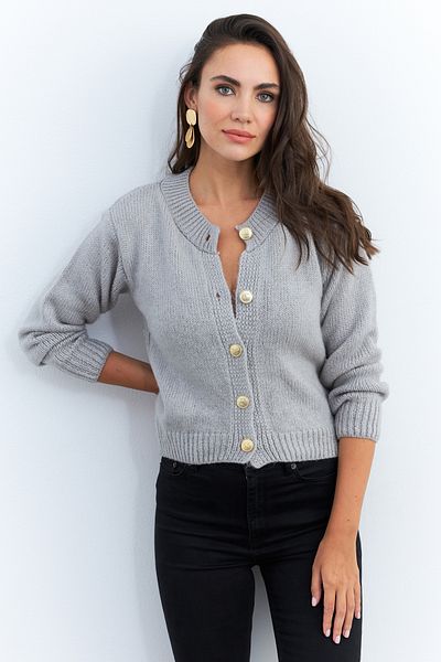 Cool & Sexy Szürke női kardigán - YV285