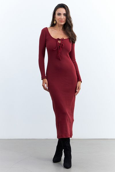 Cool & Sexy Burgunderrotes Camisole-Maxikleid für Damen EY1513