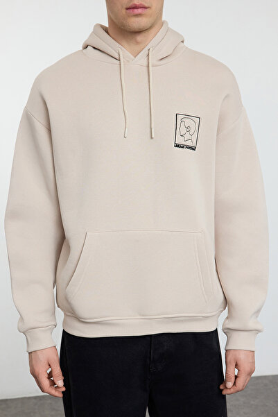 Trendyol Collection Φούτερ με φλις κεντημένη κουκούλα - TMNAW25SW00065