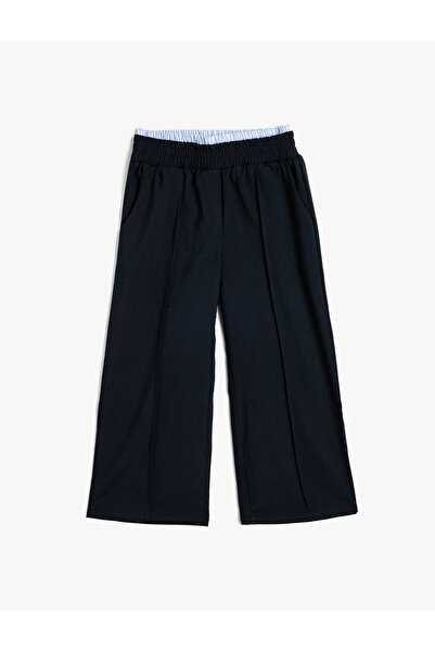 Koton Basic-Hose mit weitem Bein und zwei Taillentaschen