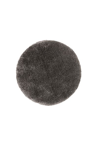 Koza Home Douro Shaggy Bath Mat Smoked Non-Slip Base Circle 120 X 120 cm