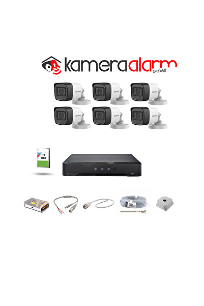 Hikvision 6 Kameralı 2MP Güvenlik Kamerası 1TB HDD